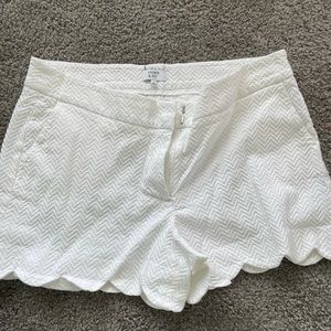 White shorts.